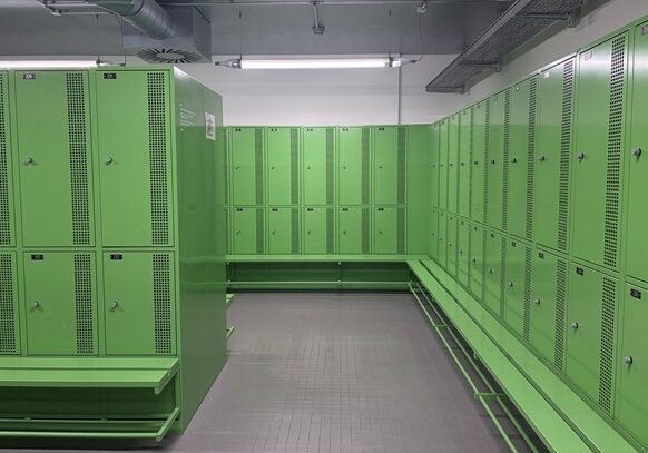 Garderobe im Unisport Fitnesscenter in Basel
